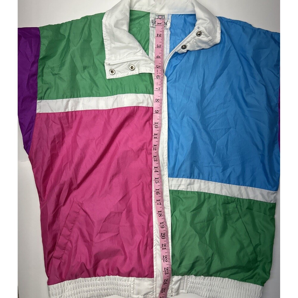 Vintage 80's 90's Lavon by Cheerful Corp Windbreaker Parachute Track Jacket - Picture 7 of 7